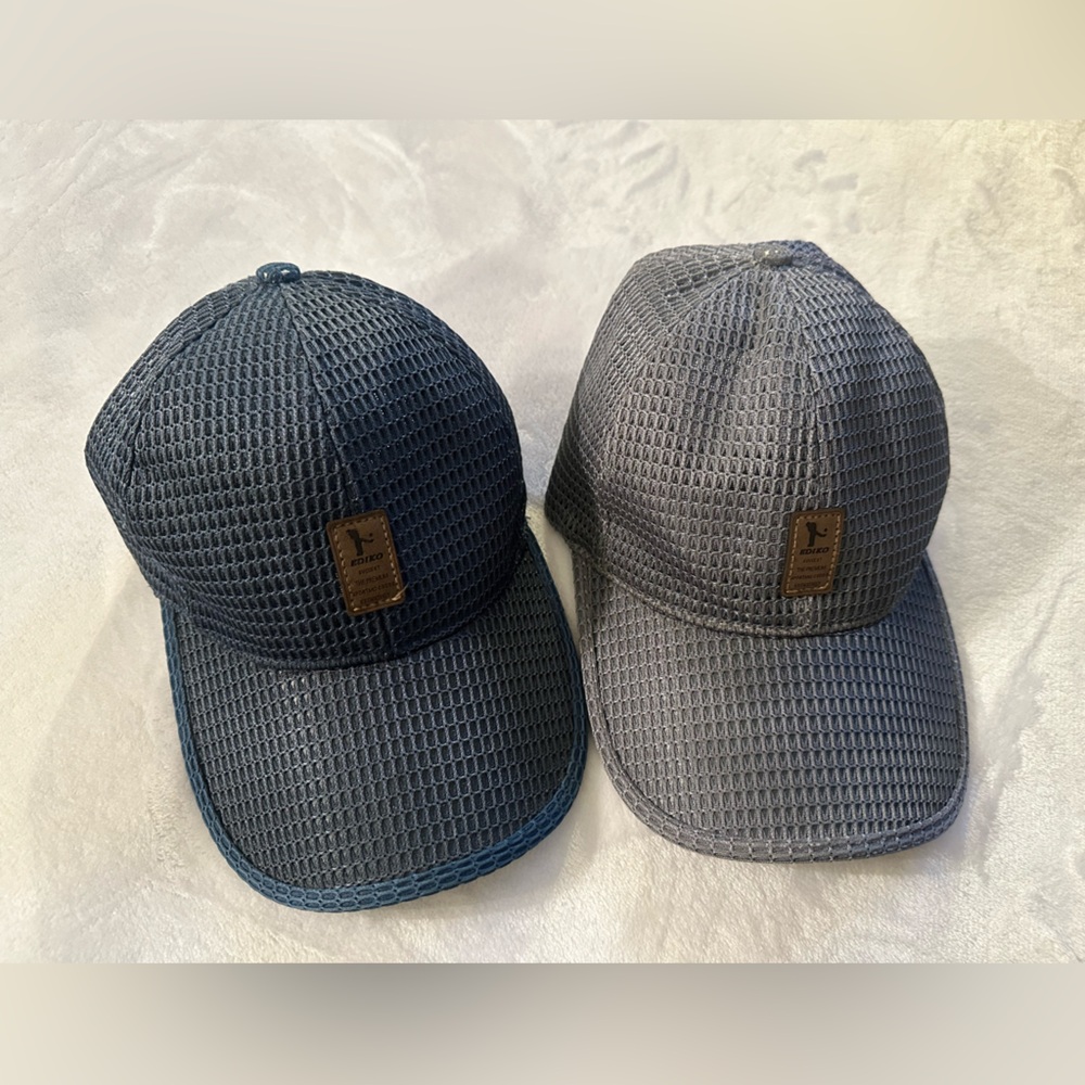 2 Ediko mesh hats. Like new. Adjustable fit